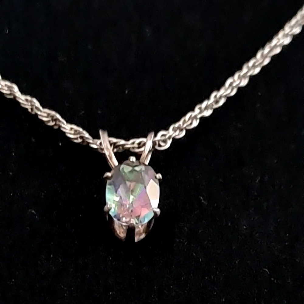CLOSEOUT: Mystic Fire Topaz necklace - Picture 6 of 9